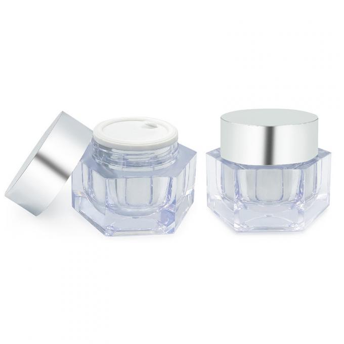 Leak Proof Skin Care Cream Jar Simple Design 30g/50g Cosmetic Packaging With Sample 0