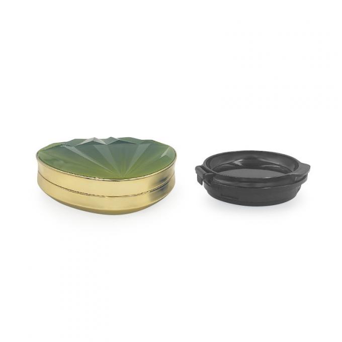 Transparent Round Snap Closure Cushion Foundation Case With Dewy Finish 3