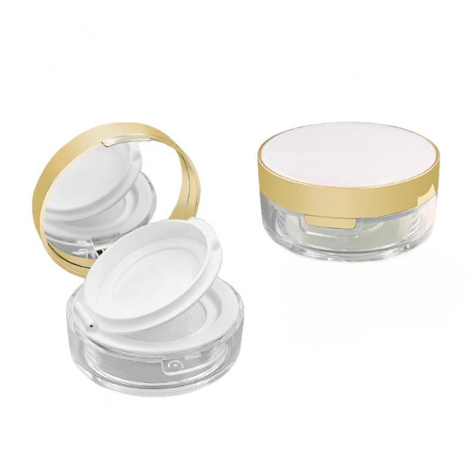 15g Round Shape Transparent Empty Loose Powder Case for Compact Powder 0