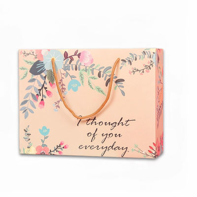 Waterproofing Paper Custom Shopping Bags For Retail Tear Resistance