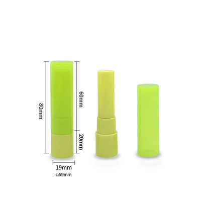 Customizable Green  Plastic Lip Balm Tube 19*80mm Private Label