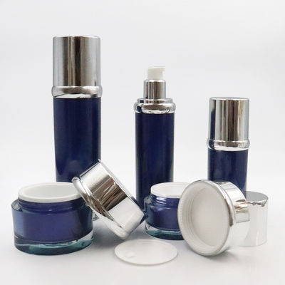 Customized Pump And Cap Cosmetic Packaging Set With Acrylic Cap