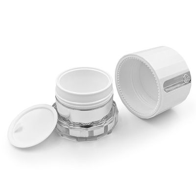 Transparent 50g Cosmetic Cream Jar With Diamond Logo Custom Acrylic Packaging Jar