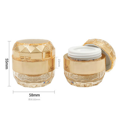 buy Customizable 50g Acrylic Cosmetic Jar Diamond Jar Design Skin Care Cream Container online manufacturer
