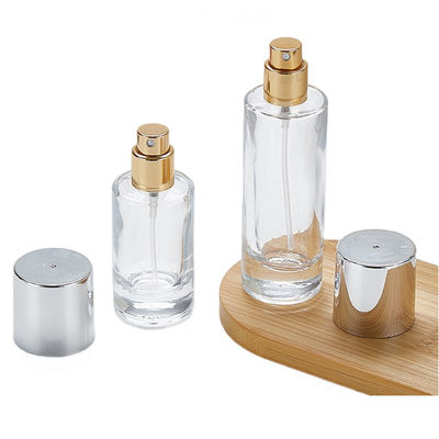 buy Transparent Glass Foundation Bottle With Screw Cap 100ml Round Shape Simple Design online manufacturer