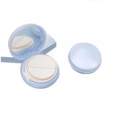 Refillable Round Snap Closure Compact Powder Case Transparent 15g Capacity